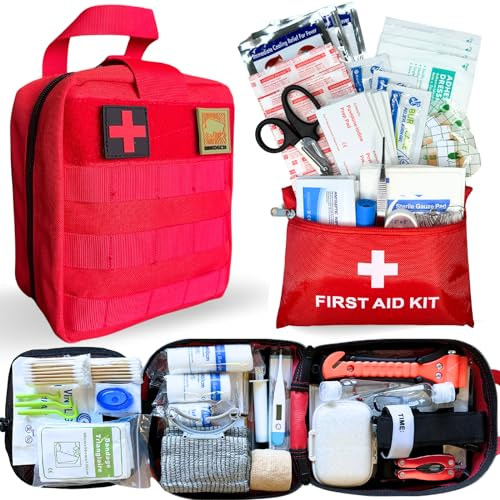Botiquín de Primeros Auxilios - Farmacia de Viaje Ultra Completa - Kit de Primeros Auxilios - Más de 150 Piezas - Kit de Emergencias para Hogar - Oficina - Camping - Coche - Barco