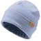Sterntaler Beanie aus feiner Strickware - Unisex Baby und Kinder Mütze mit Umschlag - Übergangsmütze einfarbig - samtblau, 51