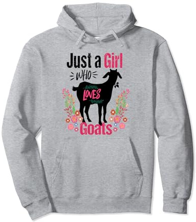 Blumenziege für Damen. Nur ein Mädchen, das Ziegen liebt Pullover Hoodie