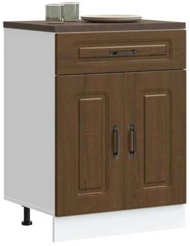 Xichuzi Küchenunterschrank Kalmar Braun Eichen-Optik Holzwerkstoff, Küchenzeile, Küchenmöbel, Küchenunterschränke, Küchenblock - 853494