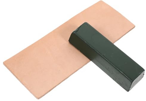 SEWOART 2-teiliges Klingenschärfset Mit Leder-abziehblock Und Polierpaste Für Messer Und Werkzeuge