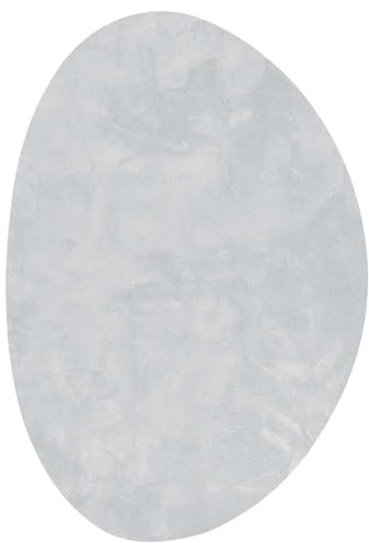 vidaXL Teppich HUARTE Grau 140 x 200 cm Polyester | Super angenehm zum Drauflaufen, Die schlanke ovale Form passt perfekt zu modernem Stil, Einfach in die Waschmaschine werfen,