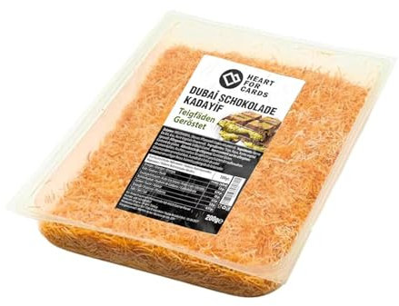Kadayif – Fideos de masa tostados para chocolate de Dubái | 200 g de cabello de ángel | Perfecto para postres y recetas orientales | 1 unidad | Crujiente y aromático