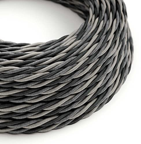 creative cables Cavo Elettrico trecciato Rivestito in Tessuto Effetto Seta Orleans TG07-50 Metri, 3x0.75