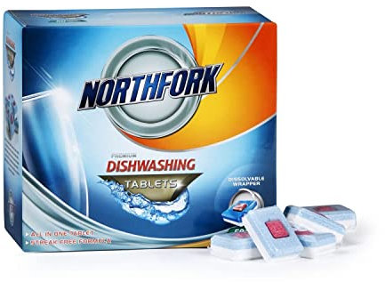 Northfork All In One - Pastiglie lavapiatti, confezione da 50