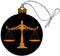 GRAPHICS & MORE Weihnachtsbaumschmuck aus Holz, Motiv Waagen der Gerechtigkeit, für Rechtsanwälte