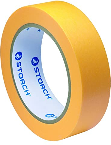 Storch SUNNYpaper Spezialpapierband Das Goldene Profi Malerband Goldband Malerklebeband Gold Abklebeband Lackierband bis 3 Monate UV beständig Breite 19mm x 50m