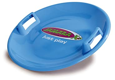 JAMARA 460369 460369-Snow Play Rutschteller 60cm-Haltegriffe an beiden Seiten, langlebiger, robuster Kunststoffkörper, Leichtgewicht mit nur 555 g, blau