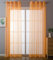 2er-Pack Ösen Gardinen Transparent Vorhang Set Wohnzimmer Voile Ösenvorhang Bleibandabschluß HxB 225x140 cm Orange, 203322