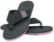 MADSea Damen Zehenstegpantolette Beach Woman | Zehentrenner Flip Flop Thong Sandale Badelatschen | Sommer Strand, schwarz/fuchsia, 39 EU