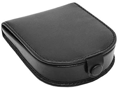 Leather Coins Tray Wallet Small Size Spare Change Holder HOL5RT (Black)
