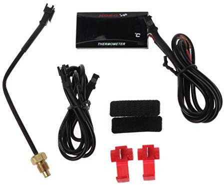 Anjuley Moto Universal LCD Digital Termómetro Instrumento Temperatura del agua Medidor de temperatura para KOSO Yamaha Racing Scooter