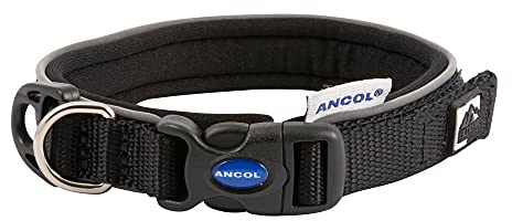 Ancol Extreme Ultra Padded Weatherproof Collar Black, Size 4 (34-40cm)