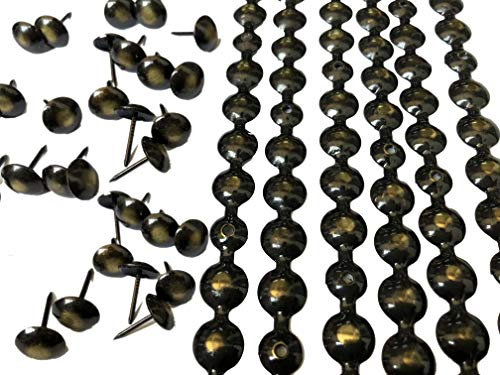 decotacks® Clavos/tachuelas para tapicería, 10 tiras de 1.1 yardas de largo, pueden cubrir 11 yardas (bronce renacentista, 11 mm) DX0511BR-S1M