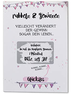 FEENSTAUB Taufpatin fragen Rubbelkarte, Willst du meine Taufpatin sein, Willst du mein Taufpate sein Geschenk für Paten, Dankeschön zur Taufe, Patengeschenk, Patentante Geschenk, Taufpaten fragen