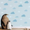 Klebekerlchen® | Wandtattoo für das Kinderzimmer, Wandsticker mit Wolken, selbstklebend - Blaue Wolken (Set mit 25 Motiven)