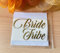 MURRIELLE Team Bride/Bride, Decal Label for Wedding Party champagne flutes glasses/wine glasses MATT FINISHED GOLD (10 BRIDE TRIBE + BRIDE)