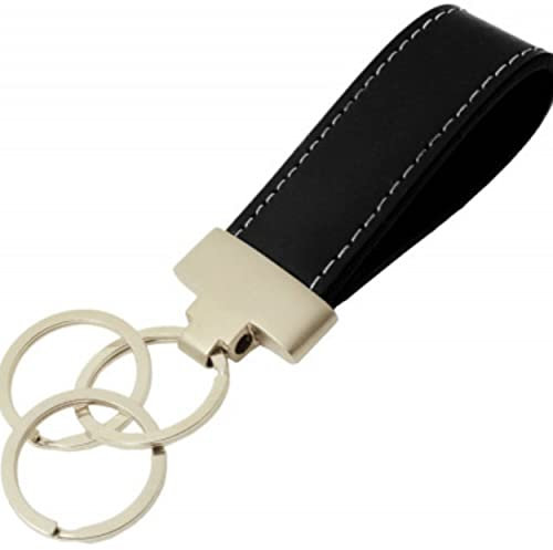 porte clés cuir véritable ceinture noir avec coffret original idéal pour idée cadeau fête noël ami anniversaire homme papa grand père retraité collègue de travail tag de voiture de qualité design