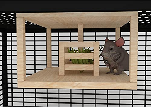 Generiq Chinchilla Holzhaus mit Lebensmittelaufbewahrung, Unterschlupf, Versteck für Kleintiere