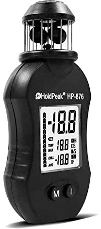 HP-876 Handheld Anemometer Digital Wind Speed Meter Measuring Air Speed Air Volume for HVAC Vents,Boat Sailing,Shooting