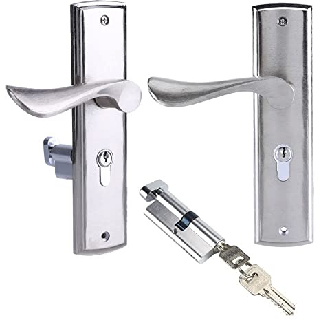 Upvc Door Locks Door Handle Lock Cylinder Front Back Lever Latch Home Security With Keys Solid Square Tongue Interior Door Lock Euro Cylinder Lock