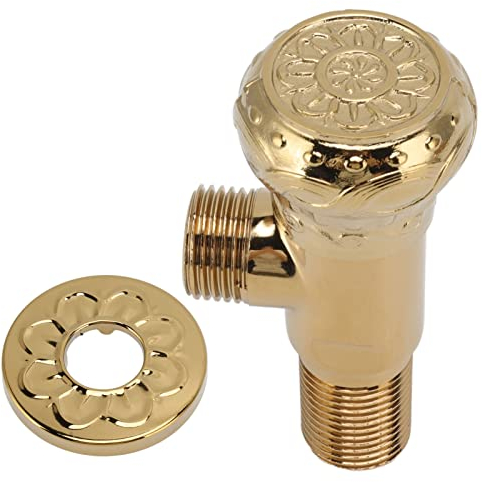 Haofy Gold Antik Vollkupfer Eckventil, Kugelventil für Waschbecken, Toilette, Küche
