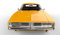 Holz-Bild 130 x 80 cm: Gelbes Retro-Muscle-Car - Nahaufnahme auf der Motorhaube des Autos (55870774)