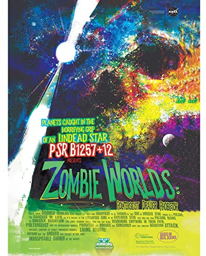 Artery8 NASA Galaxy of Horrors Zombie Worlds Poltergeist Phobetor Draugr Movie Poster Extra Large XL Wall Art Print
