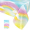 1 Stück Regenbogen Tischdecke, Farbenfrohe Regenbogen Einweg Tischdecke für Regenbogen Themen Geburtstag, Rechteckige Regenbogen Plastik Tischabdeckung für Babyparty Supplies, 137 x 274CM