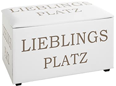 HAKU Möbel Sitztruhe Motiv, Kunstleder, MDF - Maße: B 65 cm x H 42 cm x T 40 cm, Style: Modern