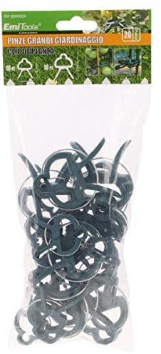 A2ZWORLD Clips per Piante, Sostegno per Piante Rampicanti, Pinze a Morsetti per Pianta, Supporto Piante Giardinaggio (10 Piccoli da 42mm + 10 Grandi da 62mm)