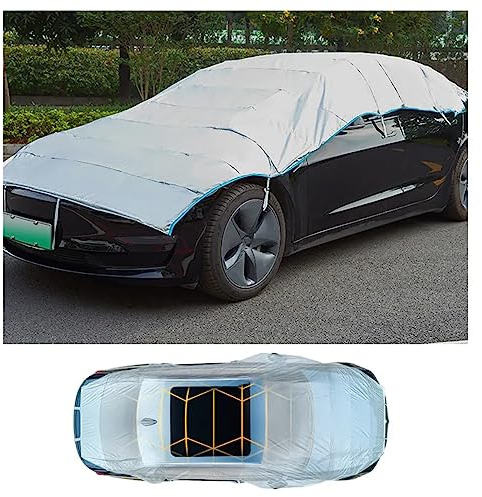 AMAIR Hälfte Autoabdeckung für Audi A5,Auto Teleskopisch UV-Schutz Halbgarage Atmungsaktiv Abdeckung Abdeckplane