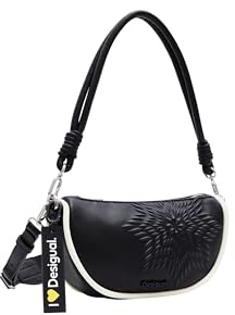 Desigual Women's Aquiles Z Sheffield M Accessories PU Shoulder Bag, Black
