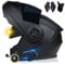 Bluetooth Motorradhelm, Vollvisierhelm mit 2 Fahrern Helm Bluetooth Intercom DOT/ECE Genehmigt, Leicht, Klapphelm mit Doppelvisier, Modularer Helm für Erwachsene Männer Frauen S~XL