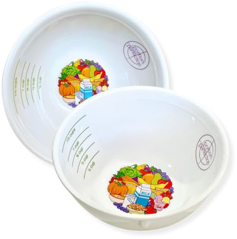 Portion Perfection 2 Pack Melamine Portion Control Measuring Bowl | Weight Loss and Bariatric Surgery Must Haves with Accurate Cup Measures Partner to The Plate or Bariatric Plate
