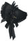 COSDREAMER Sonnenhut für Frauen, viktorianische Teeparty, Schleifen, Blumen, Strohhüte, Schwarz, Small-Medium