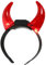DOITOOL 1Stk Dämon Horn Stirnband leuchtendes Stirnband Leuchtendes Halloween-Stirnband Tiara Haargummi Kopfschmuck-Requisiten-Dekor Kostüm Stirnband Teufel Hörner LED rot