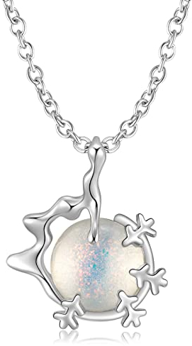 XKYLFFF 925 Sterling Silber Weihnachten Schneekugel Anhänger Halskette Schlüsselbein Kette Halskette für Frauen Weihnachten Modeschmuck Geschenke Silber