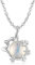 XKYLFFF 925 Sterling Silber Weihnachten Schneekugel Anhänger Halskette Schlüsselbein Kette Halskette für Frauen Weihnachten Modeschmuck Geschenke Silber