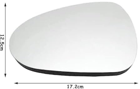 MengZJ Cristal de Espejo para Seat Exeo Leon Ibiza V Retrovisor Lateral de Puerta Izquierdo Derecho TéRmico con Placa Trasera 2008-2017,Left