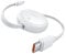 Baseus USB C auf USB C Kabel Rollbar, 60W 1m Mini Einziehbar Schnellladekabel, USB C Ladekabel für iPhone 16 15 14 Pro, Samsung Galaxy S25 S24 Ultra, MacBook, iPad Pro, Tragbar Leicht zu Verstauen