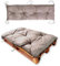 4L Textil Sitzkissen Palettenkissen Outdoor Kissen Sitzauflage Rückenkissen Bankauflage Polsterauflage Gartenpolster Sitzkissen Bank Palettenauflage (Set(120x80 cm +120x40 cm), Braun)