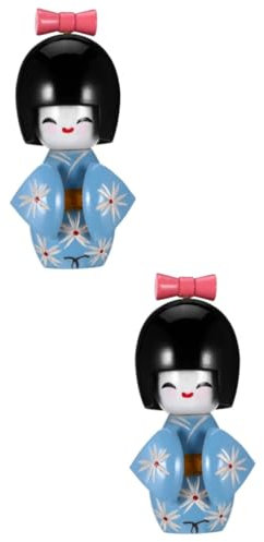 Cabilock 2stücke Traditionelle Japanische Kimono-Puppe Handgefertigte Tischfigur Für Büro Und Zuhause Stilvolles Dekorationsstück Für Und Schlafzimmer