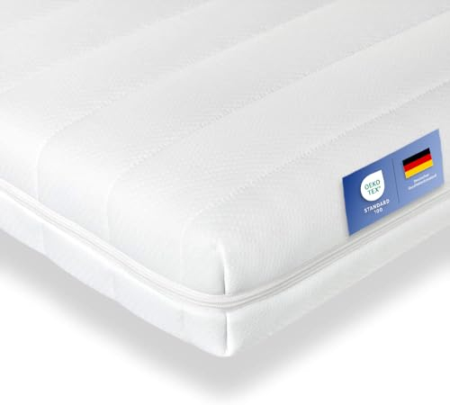 Träumegut24-10cm Ergonomische Kaltschaum Matratzenauflage Matratzentopper Matratzenschoner Topper - Härtegrad H2 / H3 (H3, 100x200)