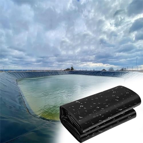 SYEUAMR Grande Telo per Laghetto Rivestimento per Laghetto in HDPE Impermeabile Fodera per Laghetto Resistente alle Forature Pellicola per Laghetto per Stagni da Giardino, Piscine, Fontana, Membrana