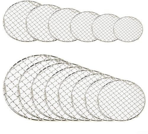 Stabiles, rundes Edelstahl-Kühlgitter, für Ofen und Pfanne (20 cm)