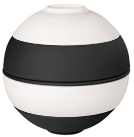 Villeroy & Boch - La Petite Boule Black & White, Porcelain Crockery Set, Bowl Set, 5 pcs. Serving Set, 14 cm Ø, Dishwasher-Safe, Microwave-Safe, Black & White