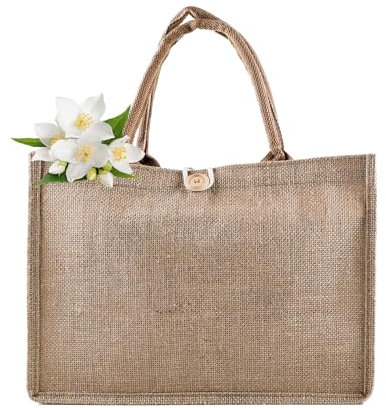 FENGQQKJ Bride Jute Tragetasche Einkaufstasche Jute Brauttasche Jutetasche Baumwolltasche Jute Tote Bag Sackleinen Taschen Jute Wasserdicht Einkaufstaschen Strandtasche für Hochzeit Shopper
