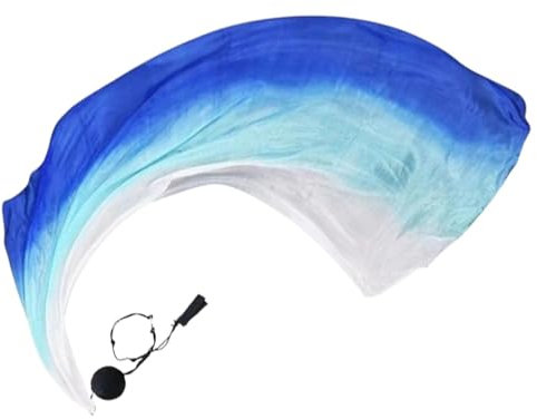 Jlobnyiun Tanz-Seidenschleier - Tanz-Seidenschleier Poi, Bunte Seidenschalschleier, Seidenschleier für Tänzer, Allmähliche Farben Einzigartiger Seidenschal Für Tanz, Bauchtanzpraxis, Anbetung
