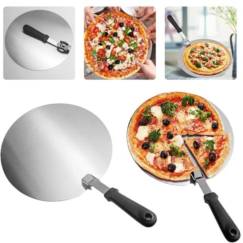 Pala per pizza, pala per pizza, pala per pizza, in acciaio inox, 25 cm
